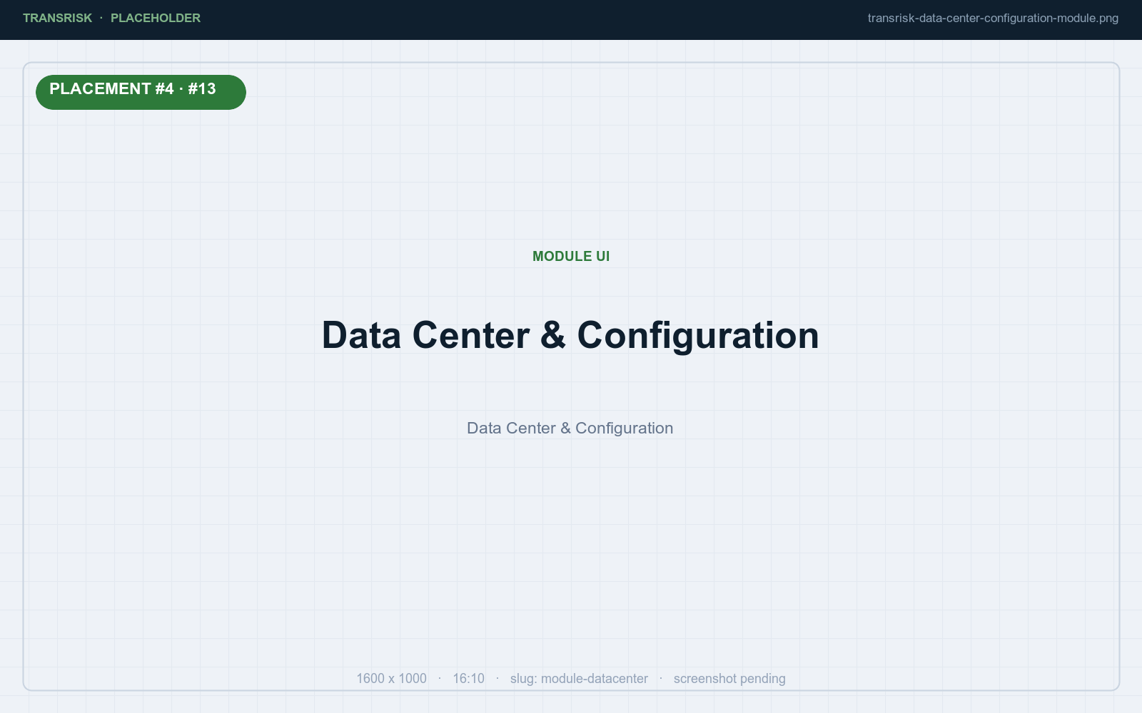 Data Center & Configuration